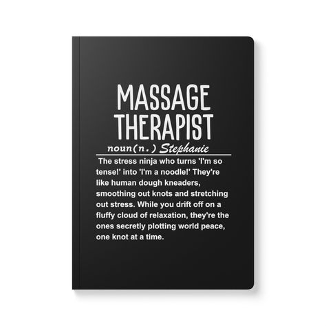 Massage Notebook | Christmas Gift For Massage Therapist | Spa Gift | Massage Therapy Gift | Lmt Journal | Lmt Gift | Chiropractor Gift by SparklingLivas on Etsy Gifts For Massage Therapist Ideas, Massage Therapist Shirts Funny, Business Cards Massage Therapist, Christmas Massage Gift Certificate, Chiropractor Gifts, Licensed Massage Therapist, Massage Business, Soft Cover Journal, Therapy Gift