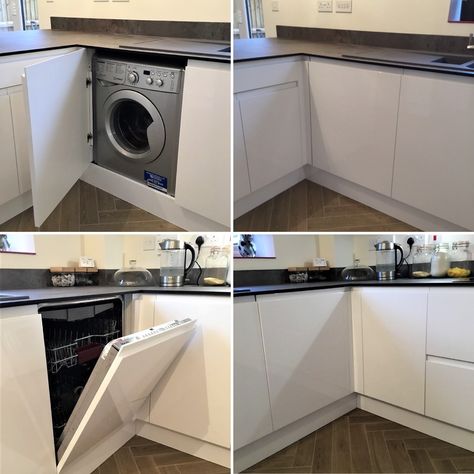 Hiding Washing Machine In Kitchen, Washing Machine Kitchen Hidden, Hidden Dishwasher Cabinet, Hidden Washing Machine In Kitchen, Kitchen Cabinet With Washing Machine, Elevated Dishwasher Cabinet, Small Drawer Dishwasher, Hidden Dishwasher, Service Yard