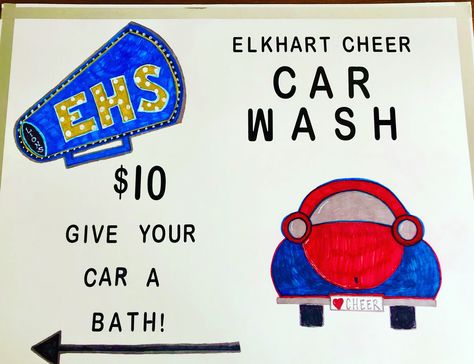 Car Wash Sign Ideas, Cheer Car Wash Posters Ideas, Car Wash Posters Ideas Diy, Car Wash Signs Posters, Carwash Posters Ideas, Car Wash Posters Ideas, Cheer Fundraisers, Car Wash Fundraiser, Car Wash Sign