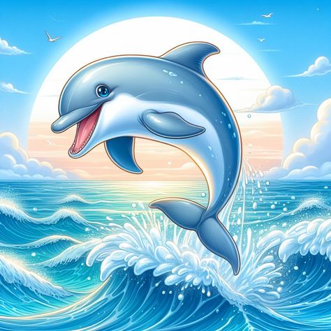 , #Content, #Generated Dolphin Drawing, Dolphin Images, Cartoon Dolphin, Dolphins Tattoo, Sea Drawing, Sea Pictures, Dolphin Art, Colored Pencil Artwork, Wedding Backdrop Decorations