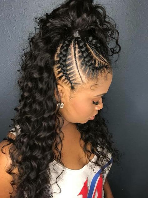 Braids Pink, Ponytail Braided, French Braid Ponytail, Braid Ponytail, Weave Ponytail Hairstyles, Weave Ponytail, French Braids, Easy Hairstyles For Medium Hair, Braided Ponytail Hairstyles