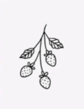 Strawberry Tattoo Cute, Strawberry Vine Tattoo Minimalist, Cartoon Strawberry Tattoo, Small Strawberry Tattoo Simple, Strawberry Flash Tattoo, Strawberry Line Drawing, Cute Fruit Tattoos, Black Strawberry Tattoo, Strawberry Jam Tattoo