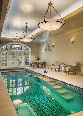 50 Ridiculously amazing modern indoor pools Honeymoon Goals, Indoor Swimming Pool Design, Indoor Pool Design, Endless Pool, Patio Grill, Piscina Interior, Indoor Pools, Luxury Swimming Pools, Indoor Swimming Pool