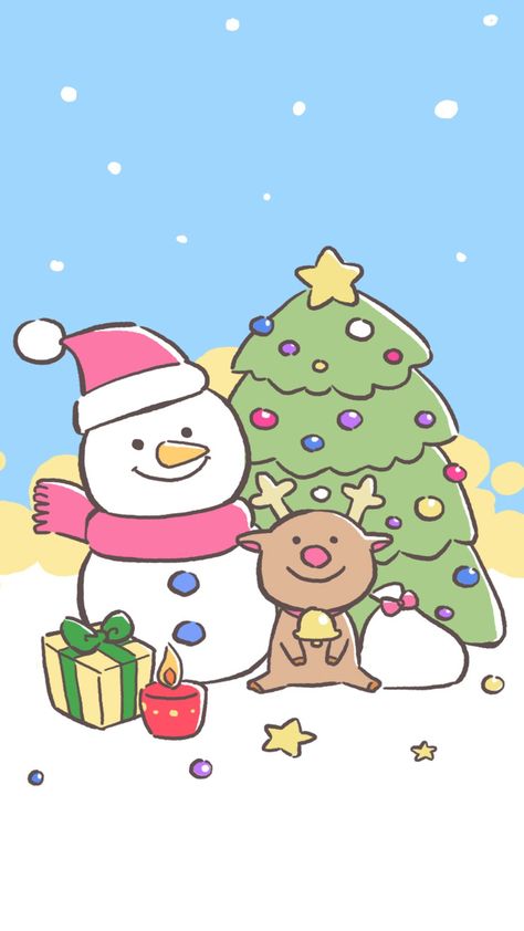 Christmas Snowman｜Wallpaper Theme +HOME(PlusHome) Snowman Cute Wallpaper, Christmas Snowman Wallpaper, Snowman Wallpaper, Snowman Cartoon, Wallpaper Theme, Xmas Wallpaper, Bunny Wallpaper, Cute Wallpaper, Cartoon Images