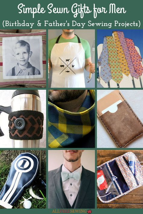 Looking for Father's Day gifts to sew for Dad? Then check out this awesome collection! #fathersdaysewing Sewn Gifts, Sewing Projects For Guys, Homemade Birthday Gifts, Holiday Hand Towels, Sewing Men, Trendy Sewing Projects, Trendy Sewing Patterns, Sewing Projects Clothes, Men Birthday