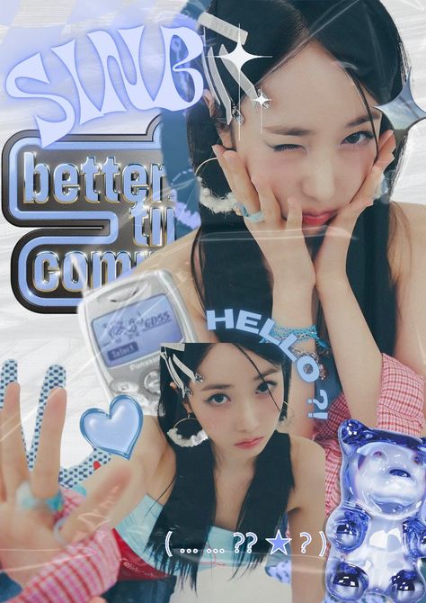 Kpop Edit Photo, Girly Graphic Design, Aesthetic Kpop Edits, Gfriend Aesthetic, Aesthetic Paper, Poster For Room, Viviz Sinb, Y2k Edit, Phone Setup