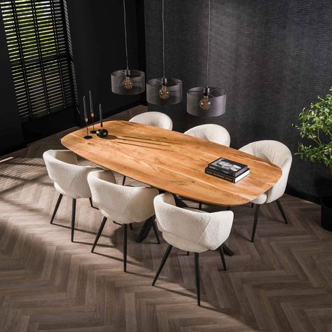 Acacia Wood, Living Dining Room, Kitchen Dining Room, Midcentury Modern, Room Inspo, Dining Room Furniture, Dining Table In Kitchen, Home Furniture, Table Top