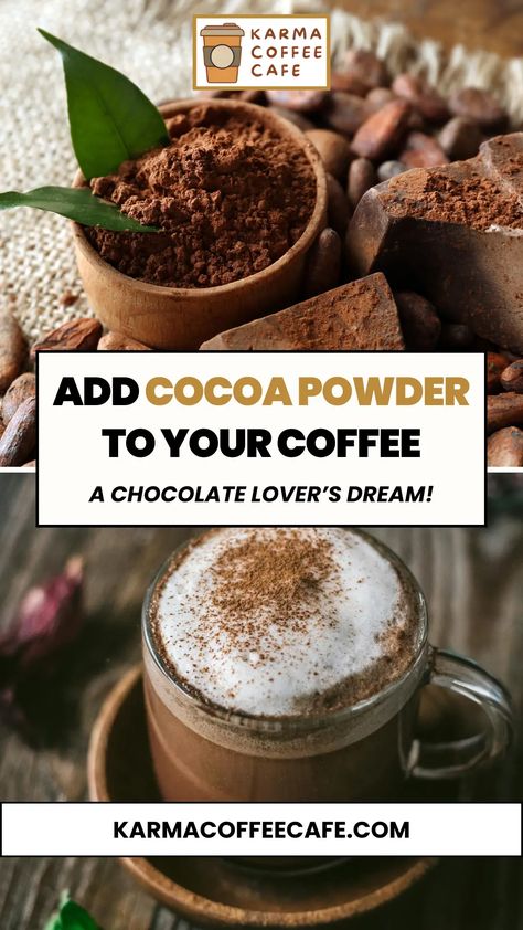 Cocoa Powder In Coffee: Yes Or No? Substitute For Cocoa Powder, Cocoa Recipes Powder, Recipes With Cacao Powder, Cacao Powder Recipe, Cocoa Recipes, Healthy Coffee, Coffee Tasting, Cacao Powder, Coffee Enthusiast