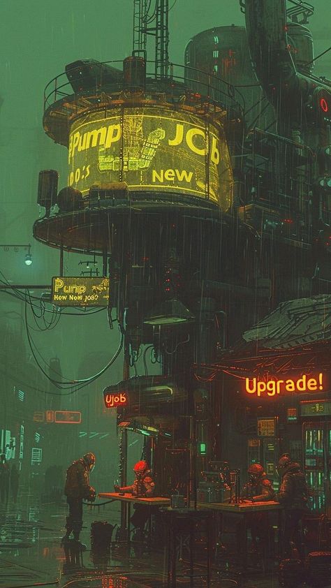 Cyberpunk Wanted Poster, Sci Fi Cover Art, Lighting Concept Art, Cyberpunk Artwork Concept Art, Scifi Dystopian Aesthetic, Cyberpunk City Slums, Dystopian City Art, Cyberpunk Space Aesthetic, Cyberpunk Vibes Aesthetic