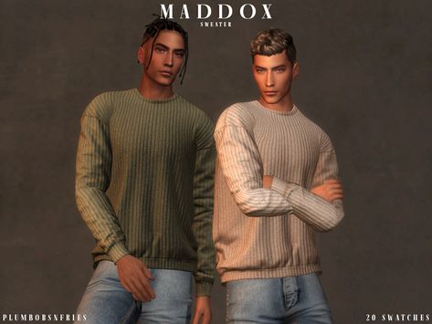 Mod For Sims 4, Male Teen, Sims 4 Men Clothing, Masculine Clothing, Sims 4 Male Clothes, Male Sweaters, Sims 4 Cas Mods, Sims 4 Family, The Sims 4 Skin