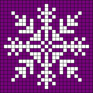 Snowflake Alpha Pattern, Snowflake Perler Bead Patterns, Knit Chart Patterns, Snowflake Pixel Art, Winter Perler Bead Patterns, Cross Stitch Template, Pixel Snowflake, Star Knitting Pattern, Winter Pixel Art