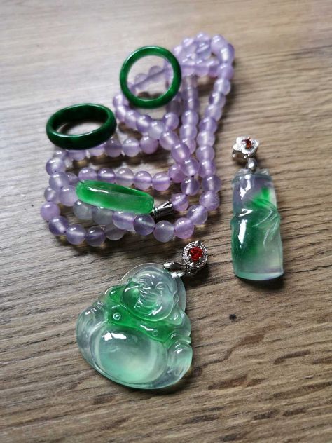 Collectors quality grade A Burmese jadeite. #jade #jadeite #jewellery #greenjade #buddha #buddhist #jewellery #japan #japanese #beadnecklace Buddhist Jewellery, Natural Curves, Burmese, Jade Green, Precious Stones, Antique Jewelry, Art Nouveau, Jade, Beaded Necklace