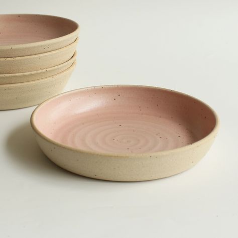 Handmade ceramics from our studio on Dartmoor, Devon. Dinner service with pasta bowls, perfect for the contemporary home. A shallow bowl that has many uses and will add a gorgeous pop of colour to your tableware. The variety of colours we offer these bowls in means you can mix and match at your leisure.  As each one is made by hand, yours may differ slightly from the one shown in the images.  PLEASE NOTE: We handmake our bowls in small batches. If you order a set or multiple sets and we do not h Ceramic Pasta Bowl, Spaghetti Bowl, Pink Pasta, Dartmoor Devon, Shallow Bowls, Bowls Ceramic, Pasta Spaghetti, Pasta Bowl Set, Small Pasta