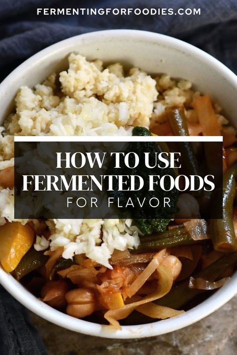 Learn how to use fermented foods to add acidity and umami flavors to your meals. Flavor Pairing, Probiotic Foods, Healthy Gluten Free Recipes, Fiber Foods, Balanced Meals, Fermented Foods, Fermenting, Vegan Recipes Healthy, Food Lists