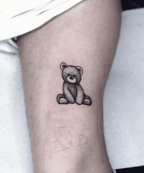 105+ Teddy Bear Tattoo Ideas Good Enough To Squeeze Bear Mini Tattoo, Pink Bear Tattoo, Cool Teddy Bear Tattoo, Bear Tattoos Cute, Tedy Tattoo, Small Teddy Bear Tattoo, Tiny Bear Tattoo, Teddy Bear Tattoo Small Simple, Tiny Teddy Bear Tattoo