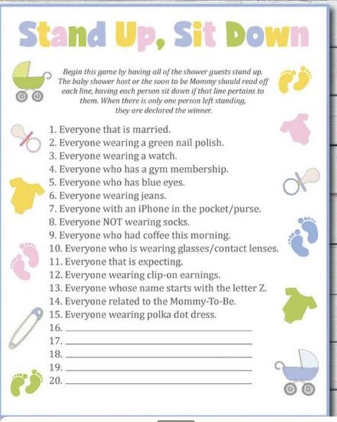 Baby Shower Games Baby Shower Games Ideas, Indian Baby Shower Decorations, Jordan Baby Shower, Fall Baby Shower Themes, Funny Baby Shower Games, Surprise Baby Shower, Baby Shower Announcement, Baby Shower Party Games, Baby Shower Theme Decorations