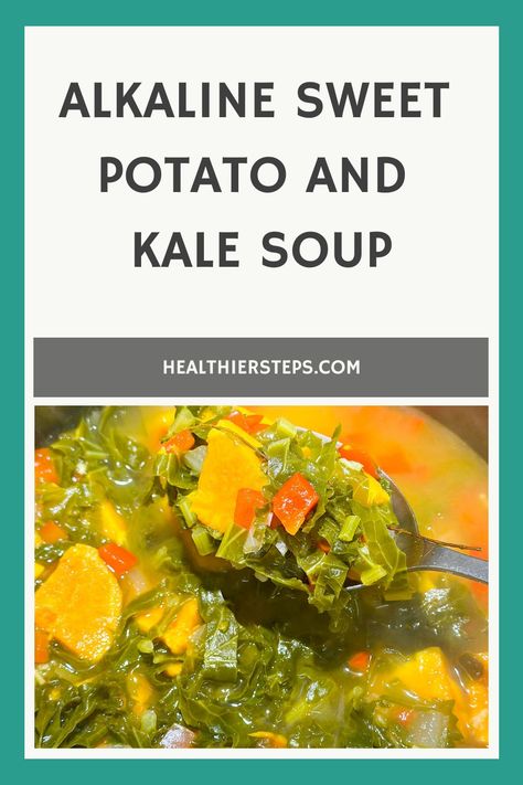 Alkaline Sweet Potato and Kale Soup. Are you looking for a healthy and tasty soup to add to your alkaline diet? Look no further! Alkaline Soup, Alkaline Diet For Beginners, Potato And Kale Soup, Sweet Potato And Kale, Three Bean Salad, Simple Green Salad, Kale Soup, Diet For Beginners, Fun Salads