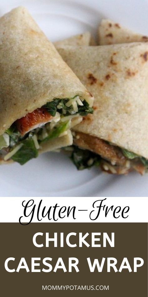 Gluten Free Wraps Recipe, Chicken Caesar Wrap Recipe, Caesar Wrap, Grilled Chicken Wraps, Wraps Recipes Easy, Chicken Caesar Wrap, Delicious Chicken Salad, Gluten Free Wraps, Chicken Salad Recipe Easy