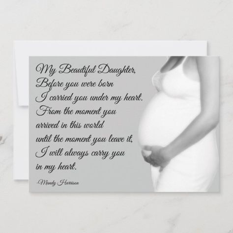 My Beautiful Daughter Motherhood Quote Mom Card | Zazzle Quote Of Love, School Supplies Shopping, Mom Cards, Quotes About Motherhood, Mom Art, My Beautiful Daughter, Kids Nursery Decor, Free Birthday Invitation Templates, Kids Stationery