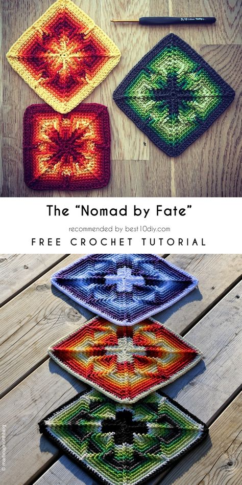 C To C Crochet Pattern, Crochet Charts Free Pattern, Motifs Afghans, Crochet Squares Afghan, Granny Square Crochet Patterns Free, Crochet Blocks, Patterns Ideas, Crochet Square Patterns, Granny Squares Pattern