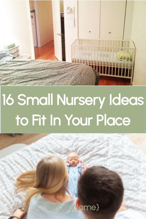 Get small nursery ideas & tips for your apartment or small home Excited for your new baby’s arrival? As a mom close to their due date, one of the last things to think about is setting up a nursery room. But, wait! You have a small space. How can you fit a baby nursery in […] Small Space Nursery And Office, Baby Space In Parents Room, Small Nursery Ideas, Baby Nook, Apartment Nursery, Small Space Baby, Small Room Nursery, Postpartum Tips, Small Baby Room