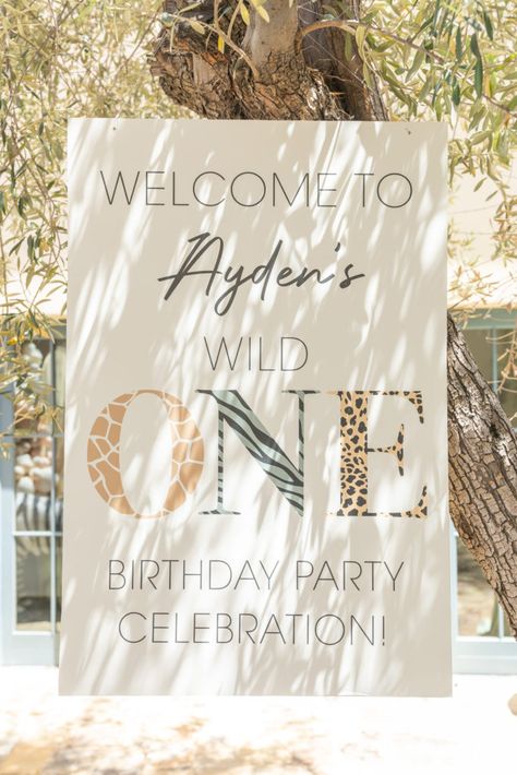 Ayden's "Wild ONE" | Animal themed birthday party by Parisa Kaprealian Boho Safari Cake, Wild One Birthday Party Girls Diy, Boho Wild One Birthday, Wild First Birthday, Animal Themed Birthday Party, Jungle Thema, Animal Theme Birthday, Wild Birthday Party, Boys First Birthday Party Ideas