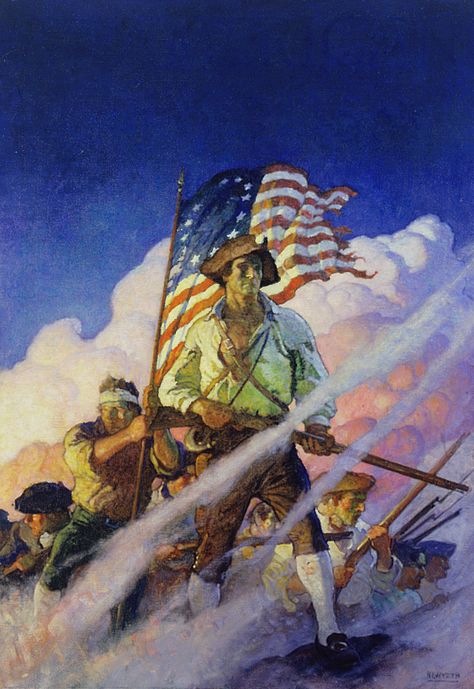 Poets, Painters, and Patriots: N.C ... Book Poems, N C Wyeth, Nc Wyeth, Revolution Art, American Patriotism, Patriotic Pictures, Patriotic Art, Military Artwork, University Professor