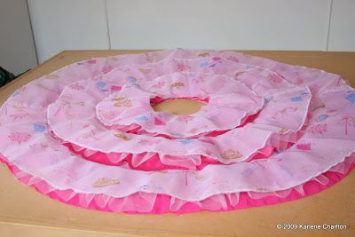 Layers Circle Skirt. Just make each "layer" longer than the one before it. This skirt has 3 fabrics in each layer (satin, tulle, cotton.) Tule Skirts, Layered Skirt Pattern, Barbie Print, Circle Skirt Tutorial, Tulle Skirt Tutorial, Circle Skirt Pattern, Diy Tulle, Dresses Sewing, Girls Dresses Sewing