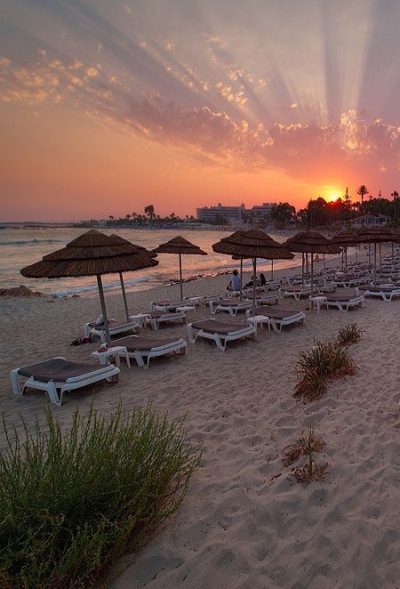 Nissi Sunset, Cyprus (by tomasz.cc on Flickr) Paphos Old Town, Nissi Beach, Cyprus Island, Cyprus Holiday, Cyprus Paphos, Europe Holidays, Ayia Napa, Dream Vacations Destinations, Vacation Mood