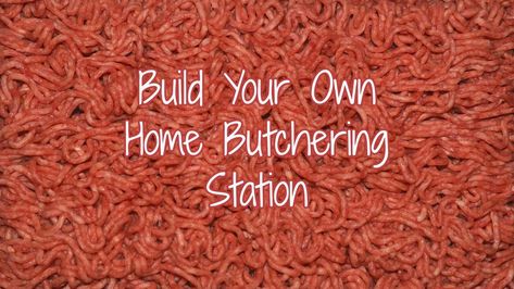 Game Processing Station, Butchering Deer At Home, Home Butchering Station, Deer Processing Station, At Home Butcher Shop, Deer Processing Diy, How To Butcher A Deer, Home Butcher Shop Ideas, How To Process A Deer At Home