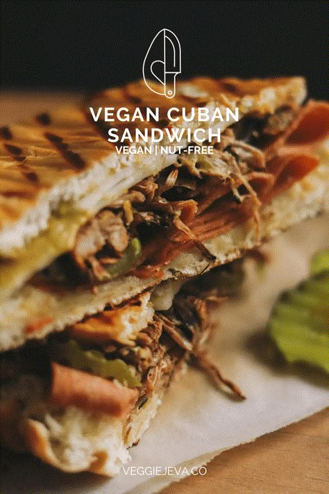 Vegetarian Cuban Sandwich, Vegan Cuban Sandwich, Impossible Meat, Vegan Munchies, Vegan Ham, Vegan Meat Recipe, Body Revolution, Cubano Sandwich, Vegan Sandwich Recipes