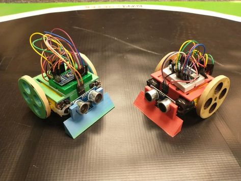 TCPL Autonomous Robot Wrestling : 11 Steps (with Pictures) - Instructables Robot Sonic, Robotics Club, Robot Programming, Autonomous Robots, Robotics Competition, How To Code, Battle Royal, Electrical Tape, Packing Tape