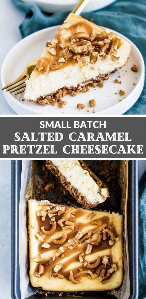 Pretzel Cheesecake, Salted Caramel Pretzels, Caramel Pretzels, Caramel Desserts, Quick Easy Desserts, Easy Cheesecake Recipes, Fun Baking Recipes, Great Desserts, Homemade Desserts