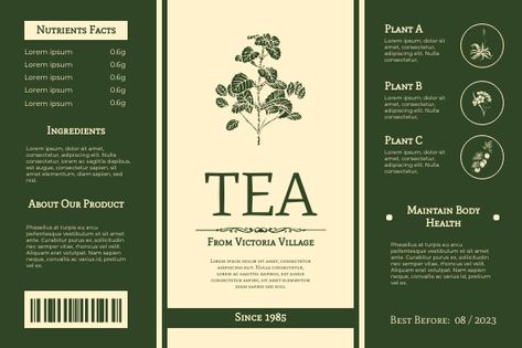 This Labels template is great starting point for your next design project. It is eye-catching and helps you grab attention. Tea Label Design, Label Design Template, Email Header, Vanilla Drinks, Header Template, Poster Sale, Tea Labels, Fruit Labels, Label Ideas