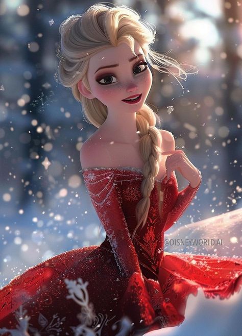 Elsa Frozen Pictures, Red Cartoon, Elsa Pictures, Frozen Fan Art, Elsa Anna Olaf, Penguin Cartoon, Frozen Art, Frozen Pictures, Disney Frozen Elsa Art