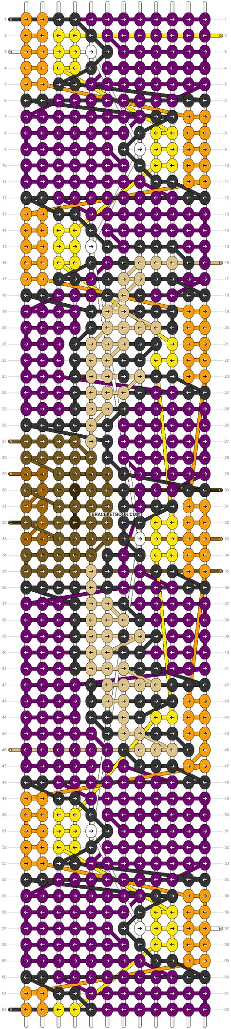 Alpha pattern #175239 | BraceletBook Halloween Autumn, Alpha Pattern, Soda Pop, Alpha Patterns, Friendship Bracelet Patterns, Candy Corn, Bracelet Patterns, Autumn Fall, Friendship Bracelet