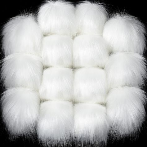 PRICES MAY VARY. Material: these pom pom balls are made of good quality imitated fur that are extremely fluffy and soft, lightweight and no odor, comfortable to daily wearing Package includes: comes with 14 pieces faux fur pompom balls, enough for DIY your knitting hats, crocheted hats, coats, keychain, Christmas gifts, Christmas decoration to your family and friends Easy to attach: the pompom comes with tiny elastic loop, make it simple to attach on your hats top or your projects, sturdy elasti Diy Faux Fur, Pompom Balls, Pom Pom Balls, Knitting Hats, Crocheted Hats, Diy Hat, Faux Fur Pom Pom, Knitted Hat, Fur Pom Pom