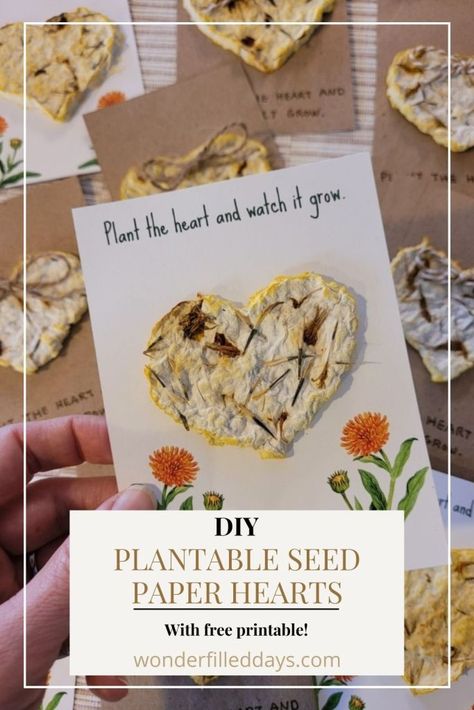 Seed Sprouting, Plantable Seed Paper, Heart Diy, Yellow Foods, Valentines Crochet, Seed Paper, Brown Paper Bag, Mold Remover, Paper Heart