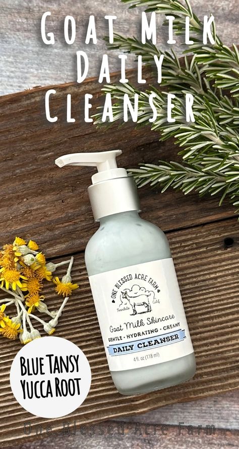 Goat Milk Daily Cleanser Facial Cleanser Goat Milk Blue Tansy Gentle Cream Face Wash Skincare Product Self Care Gift Women Natural Skincare - Etsy Mom Skincare, Fall Skincare, Glowing Skin Secrets, Skincare For Oily Skin, Autumn Skincare, Diy Skin Care Recipes, Cream Face, Blue Tansy, Summer Skincare