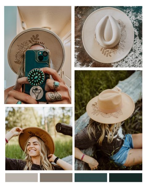 Floral Designs – Westward Hats Burned Hat Design, Hat Design Ideas, Bee Hat, Hat Burning, Custom Cowboy Hats, Floral Antlers, Antler Design, Small Sunflower, Large Hats