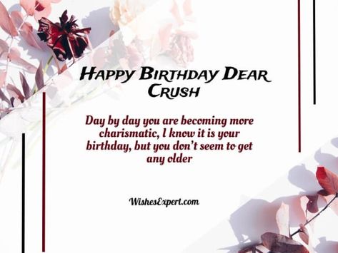 Perfect Birthday Wishes For Crush Flirty Birthday Wishes, Birthday Wishes For Crush, Advance Happy Birthday Wishes, Happy Birthday Honey, Advance Happy Birthday, For Your Crush, Birthday Card Messages, Crush Posts, Relatable Crush