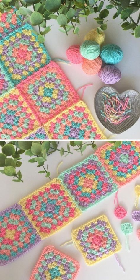 Crochet Granny Square - Free Patterns and Ideas | Crochetpedia Granny Square Crochet Patterns Free, Pola Amigurumi, Crochet Blanket Designs, Crochet Granny Square, Crochet Stitches For Beginners, Crochet Square Patterns, Granny Squares Pattern, Crochet Motifs, Granny Square Crochet Pattern