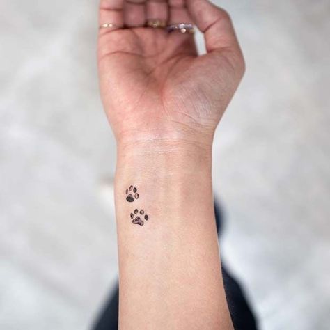 Dig Tattoos For Women, Simple Wrist Tattoos For Women, Cute Simple Tattoos For Women, Small Paw Print Tattoo, Paw Print Tattoos, Tattoos For Female, Cute Ankle Tattoos, Simple Wrist Tattoos, Cute Simple Tattoos