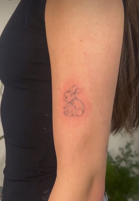 Bunny Tattoo Small, Bunny Tattoo, Small Bunny, Bunny Tattoos, Human Canvas, Nail Tattoo, Tattoo Small, Piercing Tattoo, Tiny Tattoos