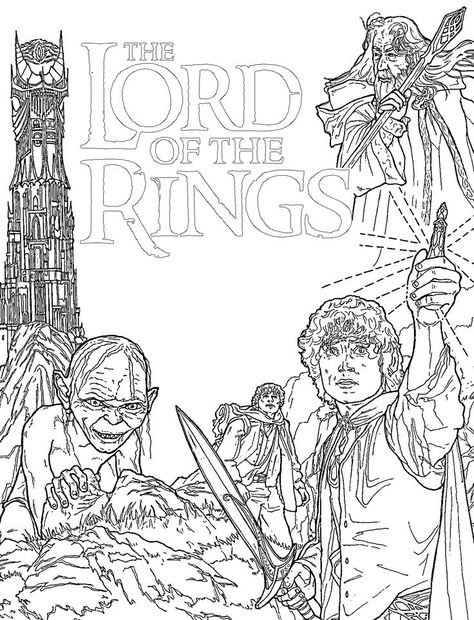 Lotr Tattoo, Pyrography, Leg Tattoos, The Rings, Lord Of The Rings, Paint By Number, The Hobbit, Live Action, Coloring Page