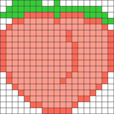 Peach Perler Perler Bead Pattern | Bead Sprites | Misc Fuse Bead Patterns Fruit Perler Bead Patterns, Fuse Bead Patterns Rave, Peach Cross Stitch Pattern, Fruit Perler Beads, Peach Perler Beads, Peach Pixel Art, Peach Perler, Pixel Art Fruit, Peach Cross Stitch