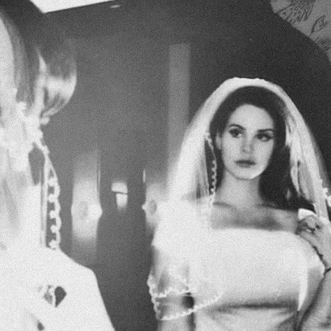 Lana Del Rey, A Wedding, A Woman, Wedding Dress, Mirror, Black And White, On Instagram, White, Instagram