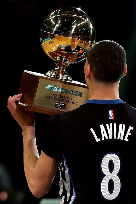 Nba Slam Dunk Contest, Basketball Trophy, Dear Basketball, Dunk Contest, Slam Dunk Anime, Zach Lavine, John Mcenroe, Barclays Center, Nba Art