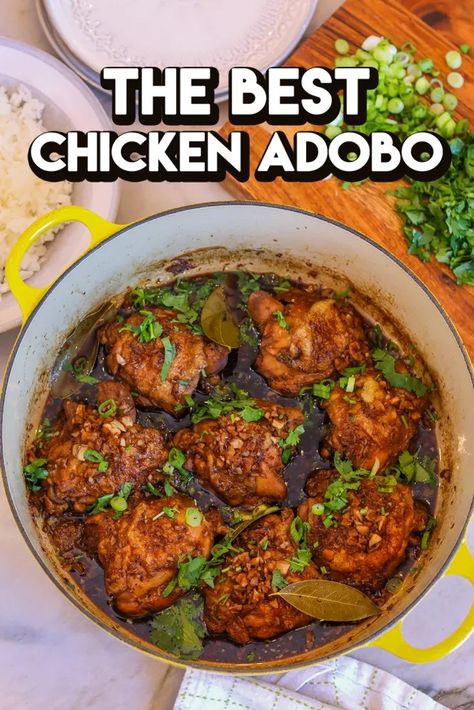 The BEST Filipino Chicken Adobo Recipe & Video - Seonkyoung Longest Chicken Adobo Recipe, Filipino Chicken Adobo, Bulgogi Recipe, Pork Adobo, Seonkyoung Longest, Recipe Pork, Adobo Recipe, Chicken Adobo, Recipe List