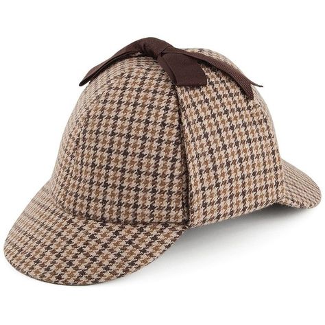 Jaxon Hats Houndstooth Sherlock Holmes Hat (175 VEF) ❤ liked on Polyvore featuring accessories, hats, sherlock, houndstooth cap, caps hats and houndstooth hat Sherlock Holmes Hat, Deerstalker Hat, Bailey Hats, Pork Pie Hat, Men's Hats, Matt Smith, Family Affair, Houndstooth Pattern, Edwardian Fashion